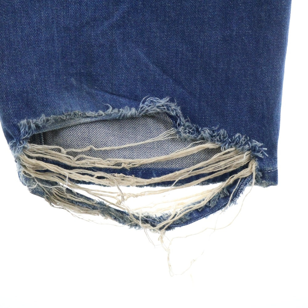 ANN DEMEULEMEESTER(アンドゥムルメステール) ダメージ加工 デニムパンツ インディゴ B0010197