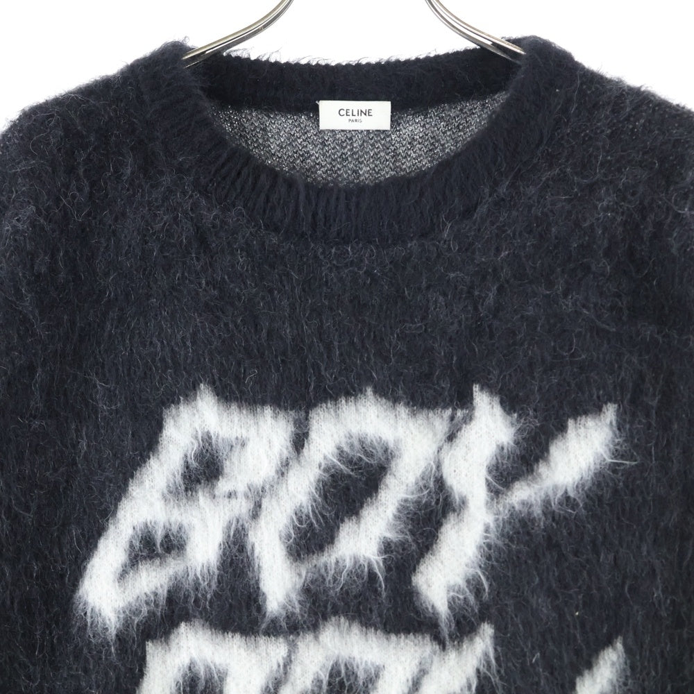 CELINE(セリーヌ) 22AW BOY DOLL ブラッシュドシルクモヘア ニット ブラック 2AC73997S