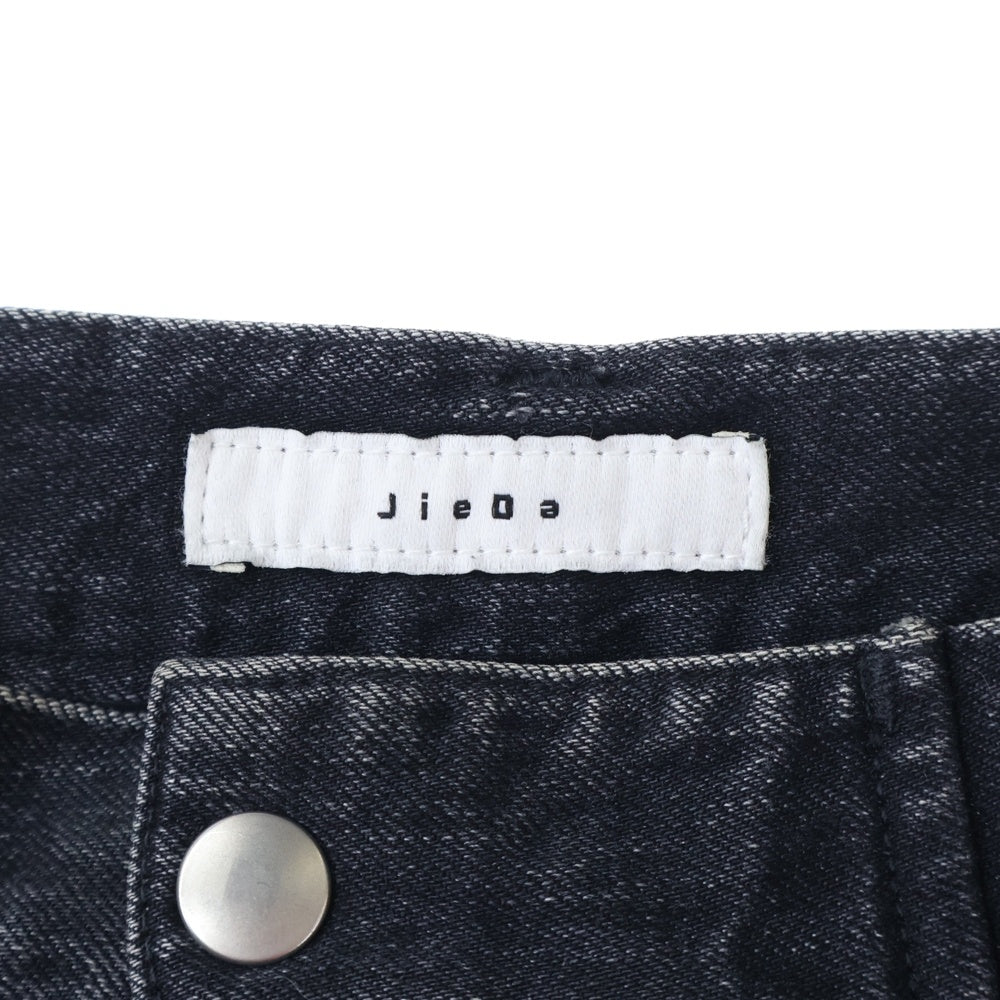 Jieda(ジエダ) 23AW ジップフライ ワイドデニムパンツ ブラック Jie-23W-PT05