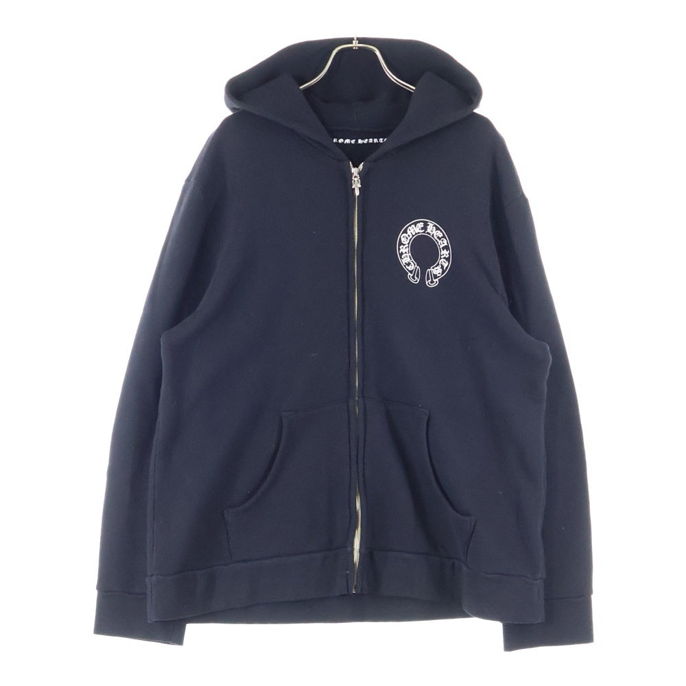 CHROME HEARTS(クロムハーツ) Back Arch Logo USA Zip Up Hoodie バックアーチロゴ フローラル ジップアップパーカー ブラック