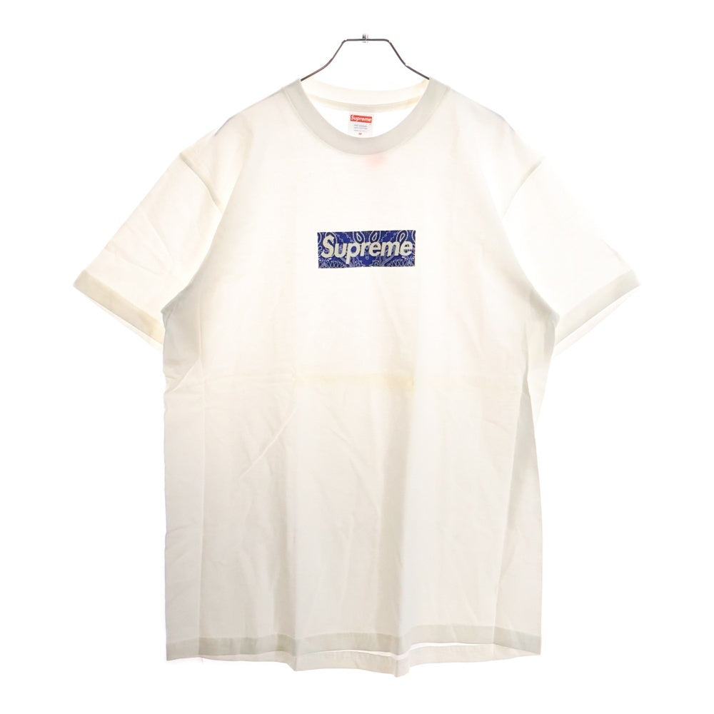 SUPREME(シュプリーム) 19AW Bandana Box Logo Tee バンダナ ボックスロゴ プリント クルーネック 半袖Tシャツ カットソー ホワイト
