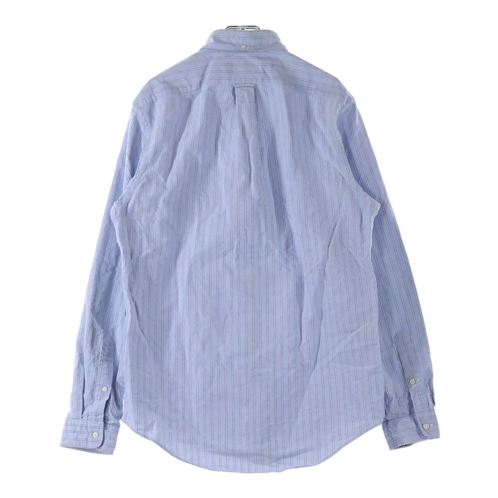 RALPH LAUREN RUGBY(ラルフローレン ラグビー) ロゴ刺繍 ストライプ 長袖シャツ ブルー