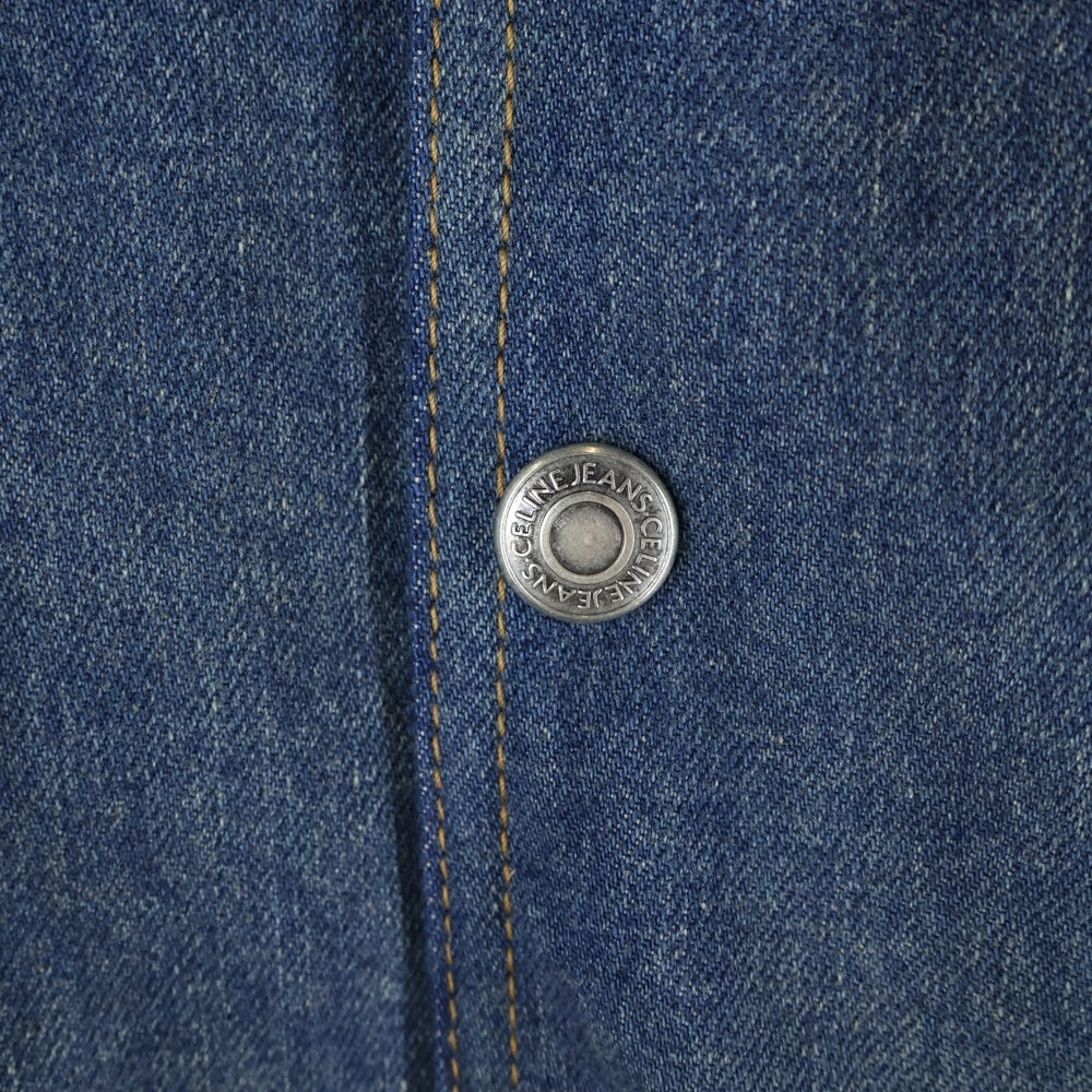 CELINE(セリーヌ) 25SS トリオンフルーズテディブルゾン インディゴ/ホワイト RV0KB789D