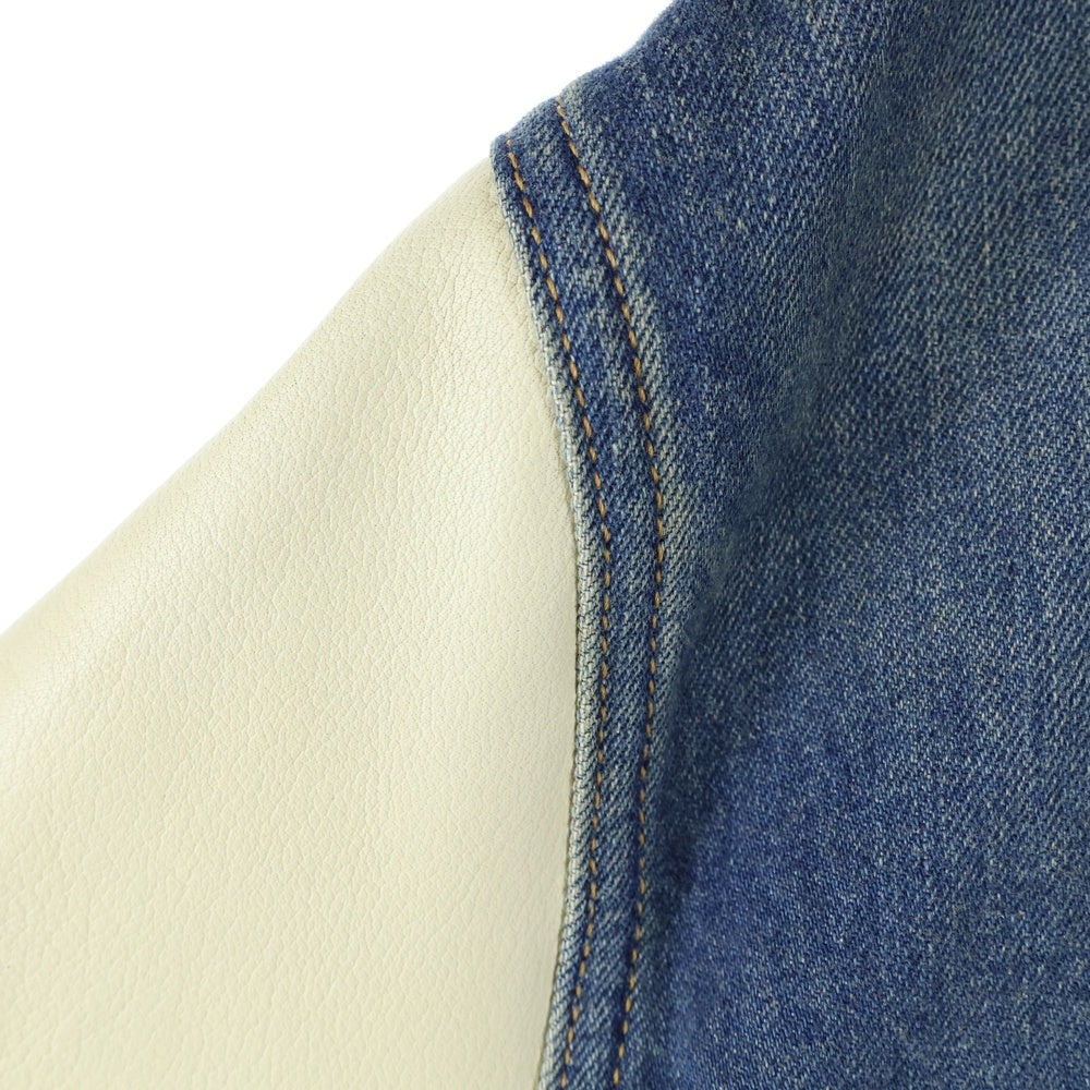 CELINE(セリーヌ) 25SS トリオンフルーズテディブルゾン インディゴ/ホワイト RV0KB789D