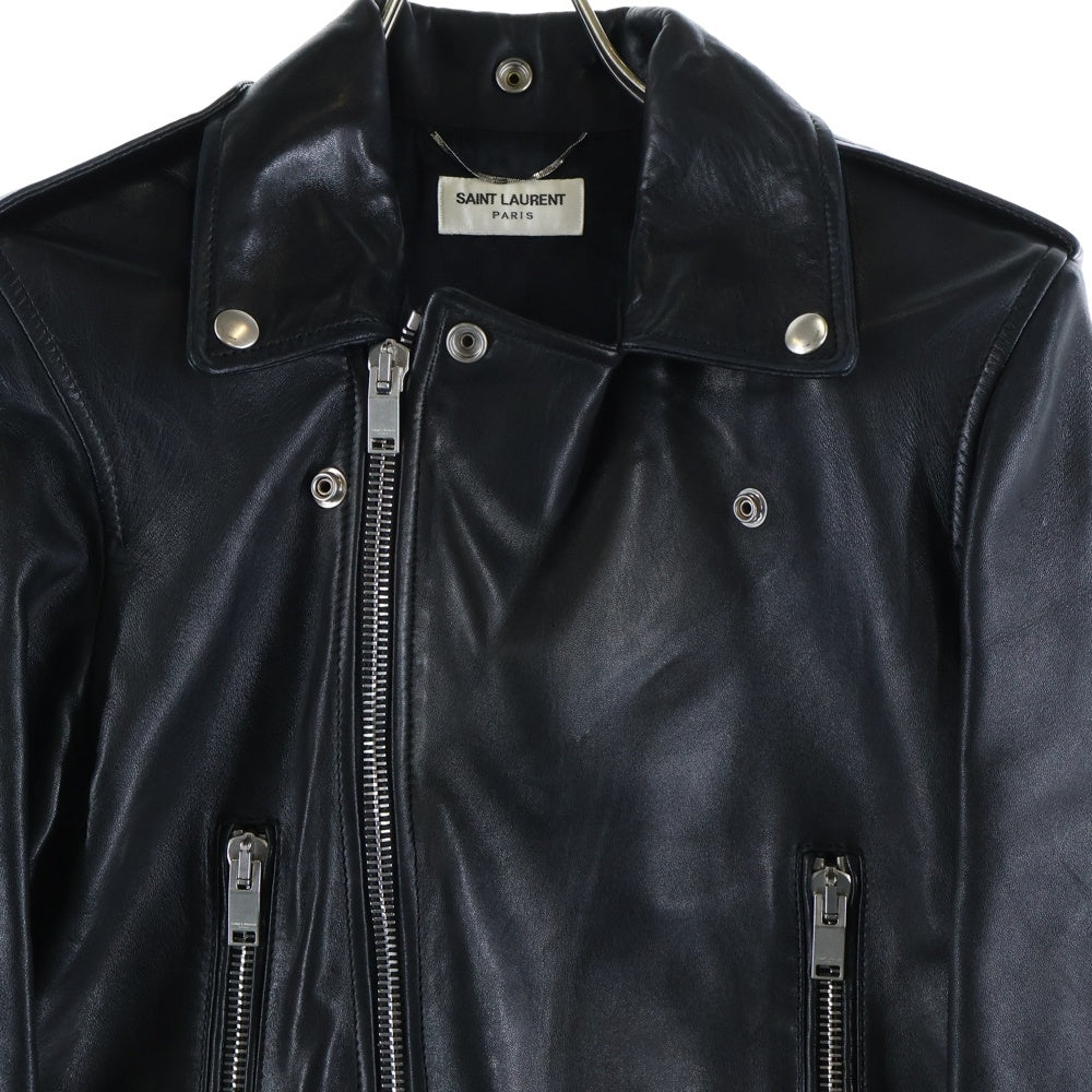 SAINT LAURENT PARIS(サンローランパリ) 15AW エディ期 L01 CLASSIC MOTORCYCLE LEATHER RIDERS JACKET クラシックモーターサイクル ライダースジャケット レザー ブラック