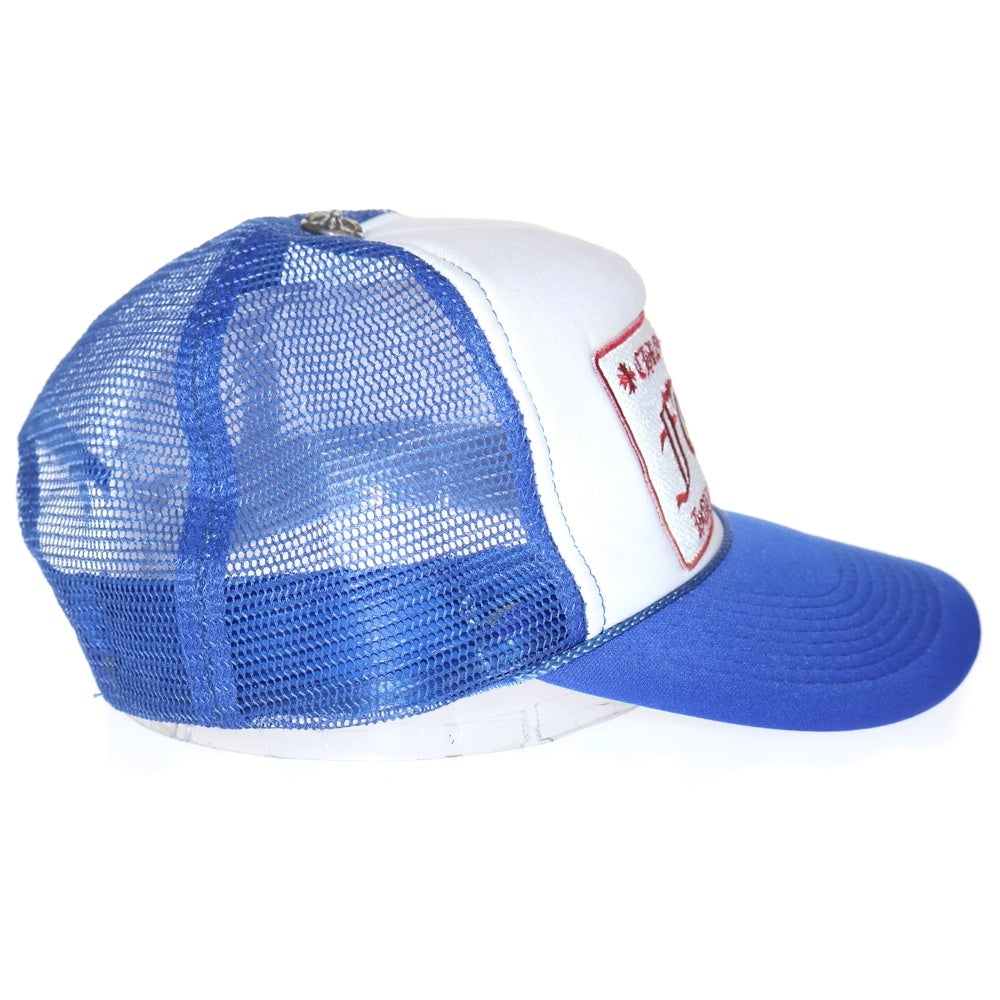 CHROME HEARTS(クロムハーツ) TRUCKER CAP トラッカーキャップ FUCKパッチクロスボール付メッシュ帽子 ブルー