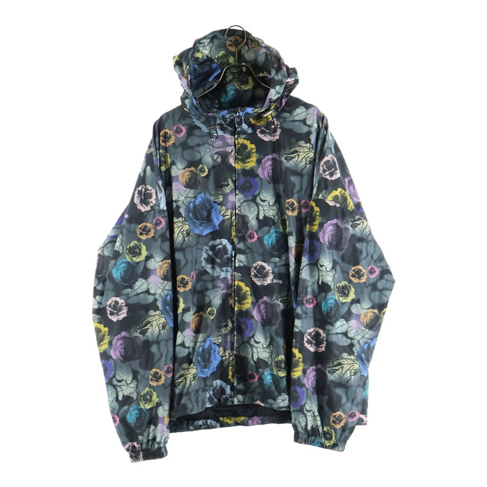 A BATHING APE(アベイシングエイプ) FLORAL CAMO NYLON HOODED JACKET フローラルカモ ナイロンジップアップフーデッドジャケット マルチ