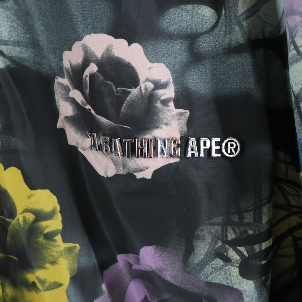 A BATHING APE(アベイシングエイプ) FLORAL CAMO NYLON HOODED JACKET フローラルカモ ナイロンジップアップフーデッドジャケット マルチ