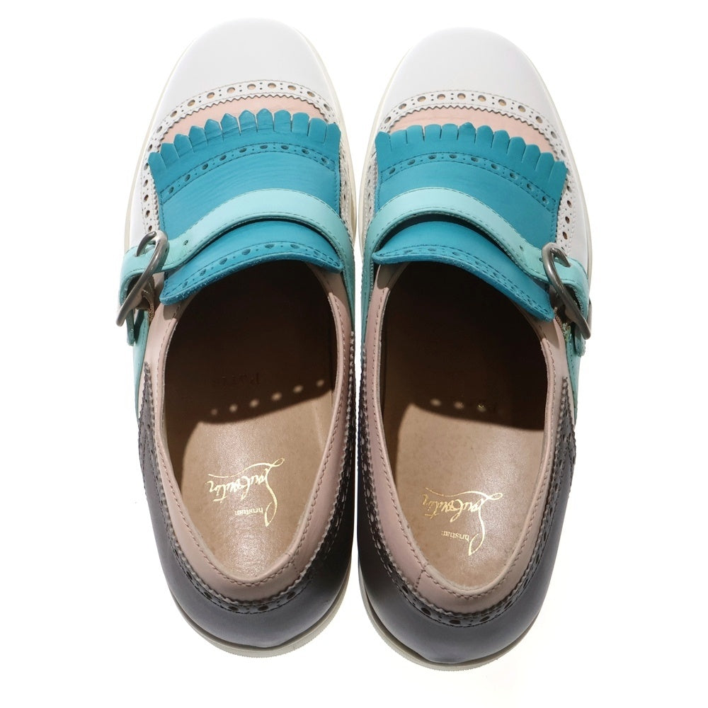 CHRISTIAN LOUBOUTIN(クリスチャンルブタン) ベルト ウイングチップ ローカットシューズ ブルー/ホワイト