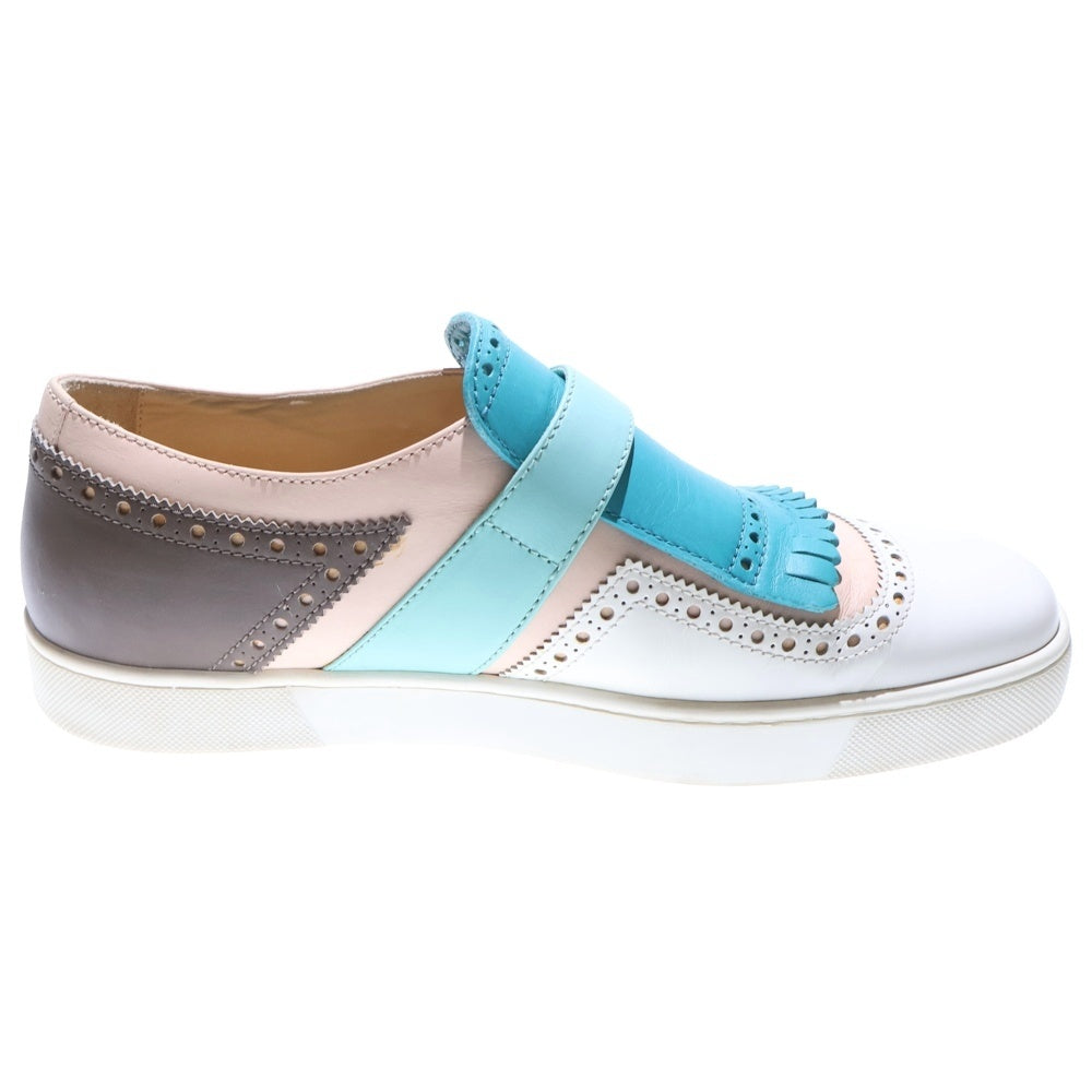 CHRISTIAN LOUBOUTIN(クリスチャンルブタン) ベルト ウイングチップ ローカットシューズ ブルー/ホワイト