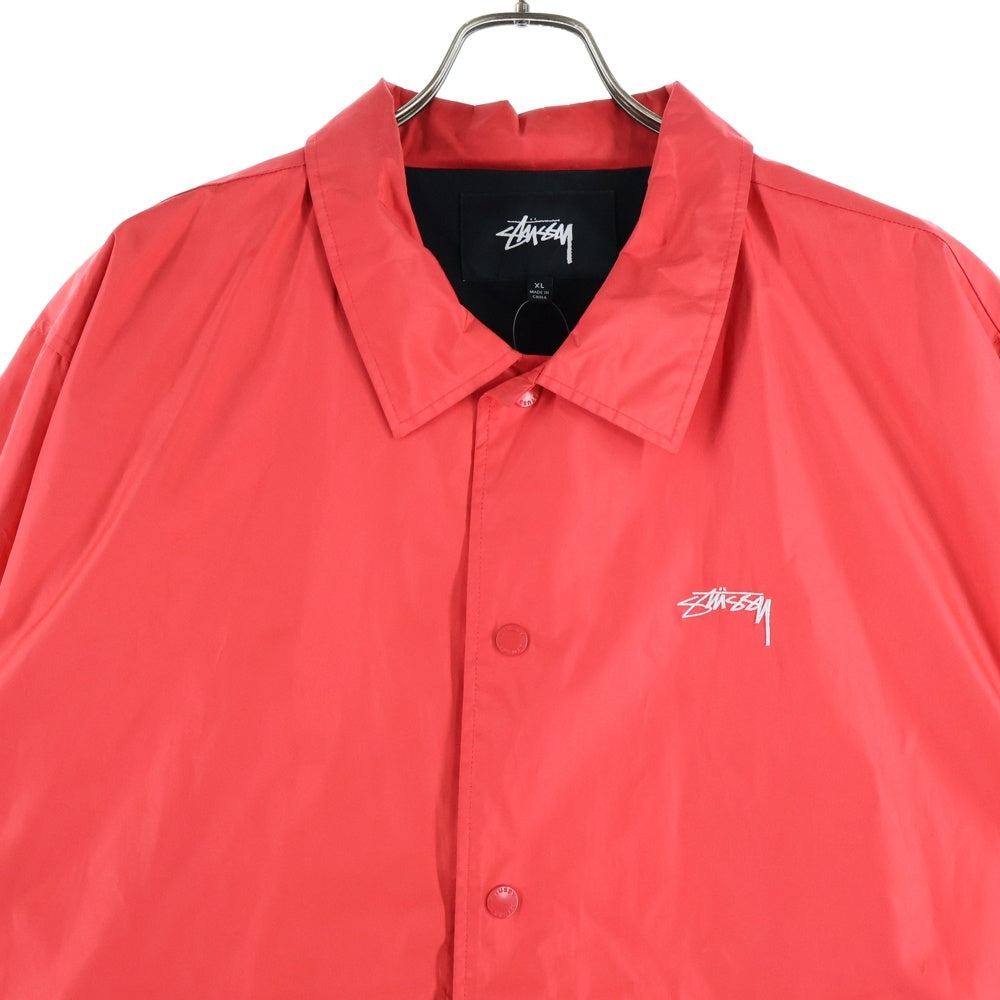 STUSSY(ステューシー) CRUIZE COACH JACKET 115431 ロゴプリント クルーズ コーチジャケット レッド