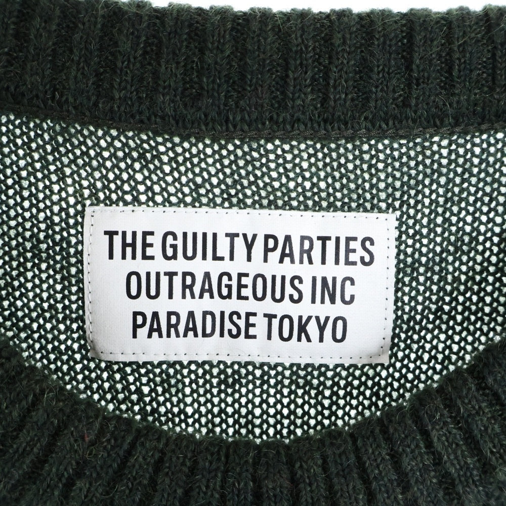 WACKO MARIA(ワコマリア) MOHAIR KNIT SWEATER モヘアニットセーター ダークグリーン