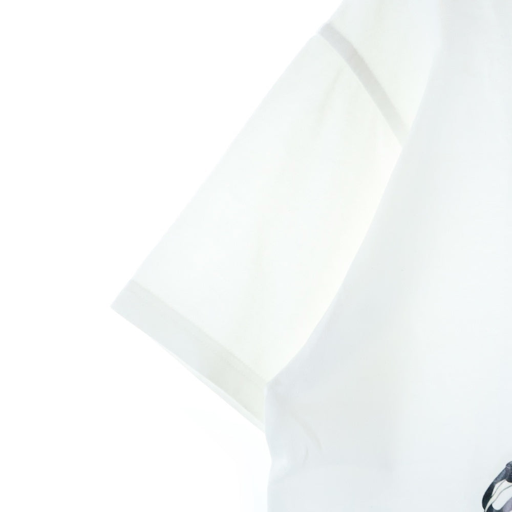 HERMES(エルメス) 20SS 馬具柄プリント半袖Tシャツ レディース ホワイト