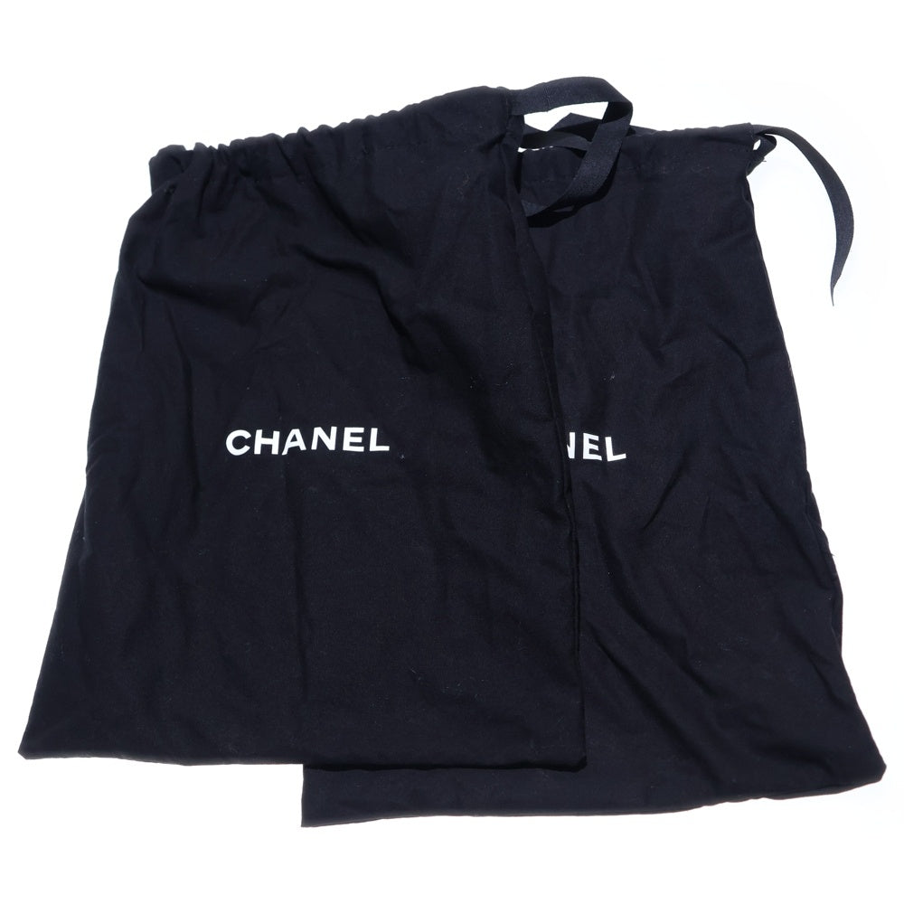 CHANEL(シャネル) グラディエーター ココマーク エスパドリーユ ラムスキン サンダル ゴールド金具 ブラック レディース G45425