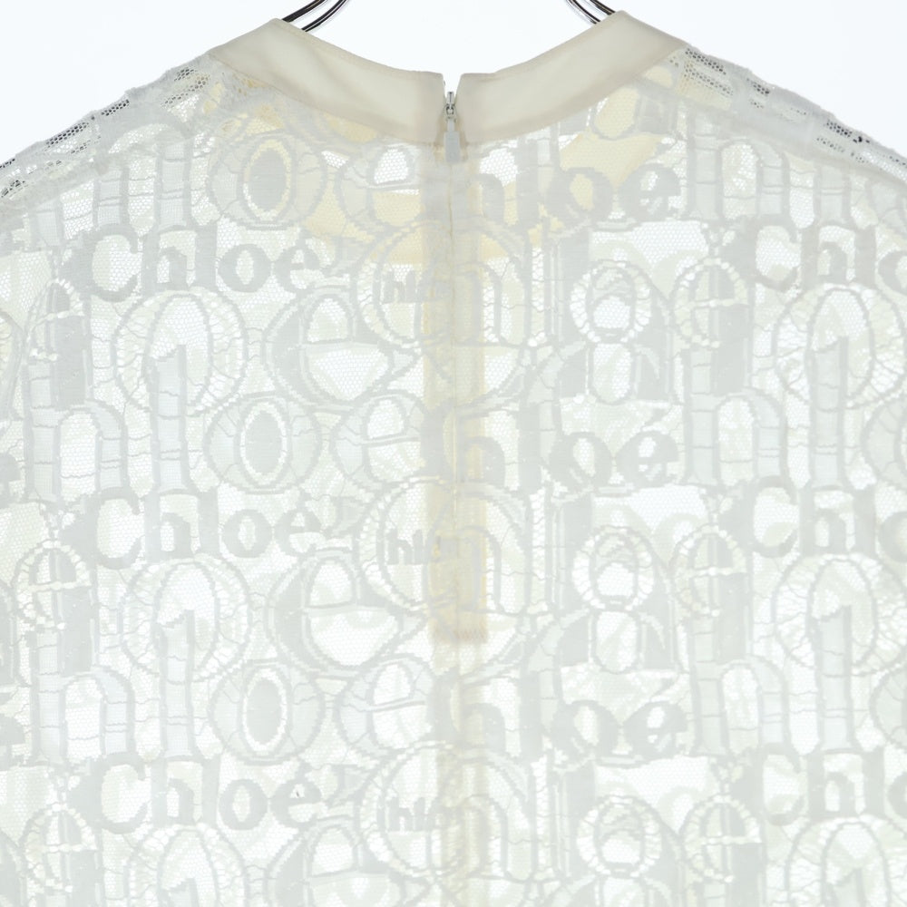 Chloe(クロエ) ロゴ シースルーメッシュ 半袖カットソー レディース ホワイト