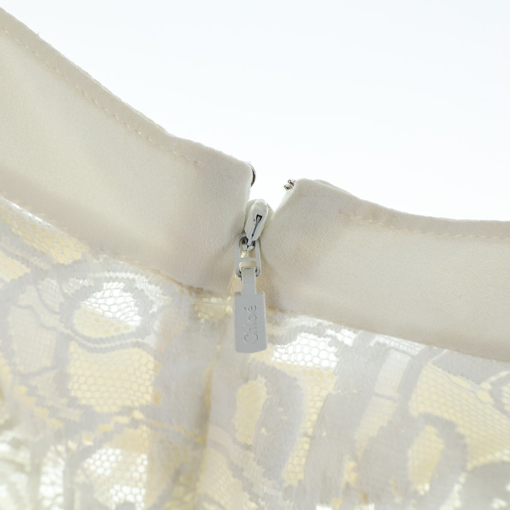 Chloe(クロエ) ロゴ シースルーメッシュ 半袖カットソー レディース ホワイト