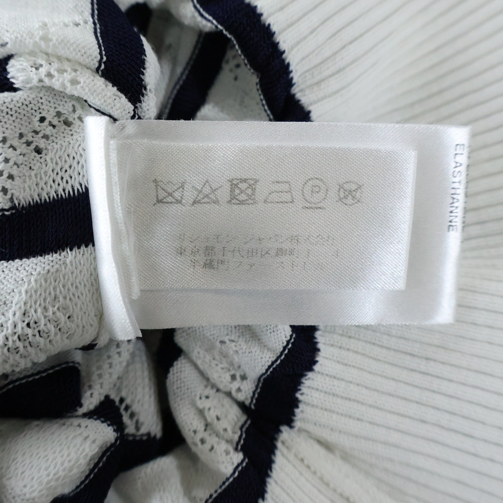 Chloe(クロエ) ボーダー コットン長袖カットソー レディース ホワイト/ネイビー