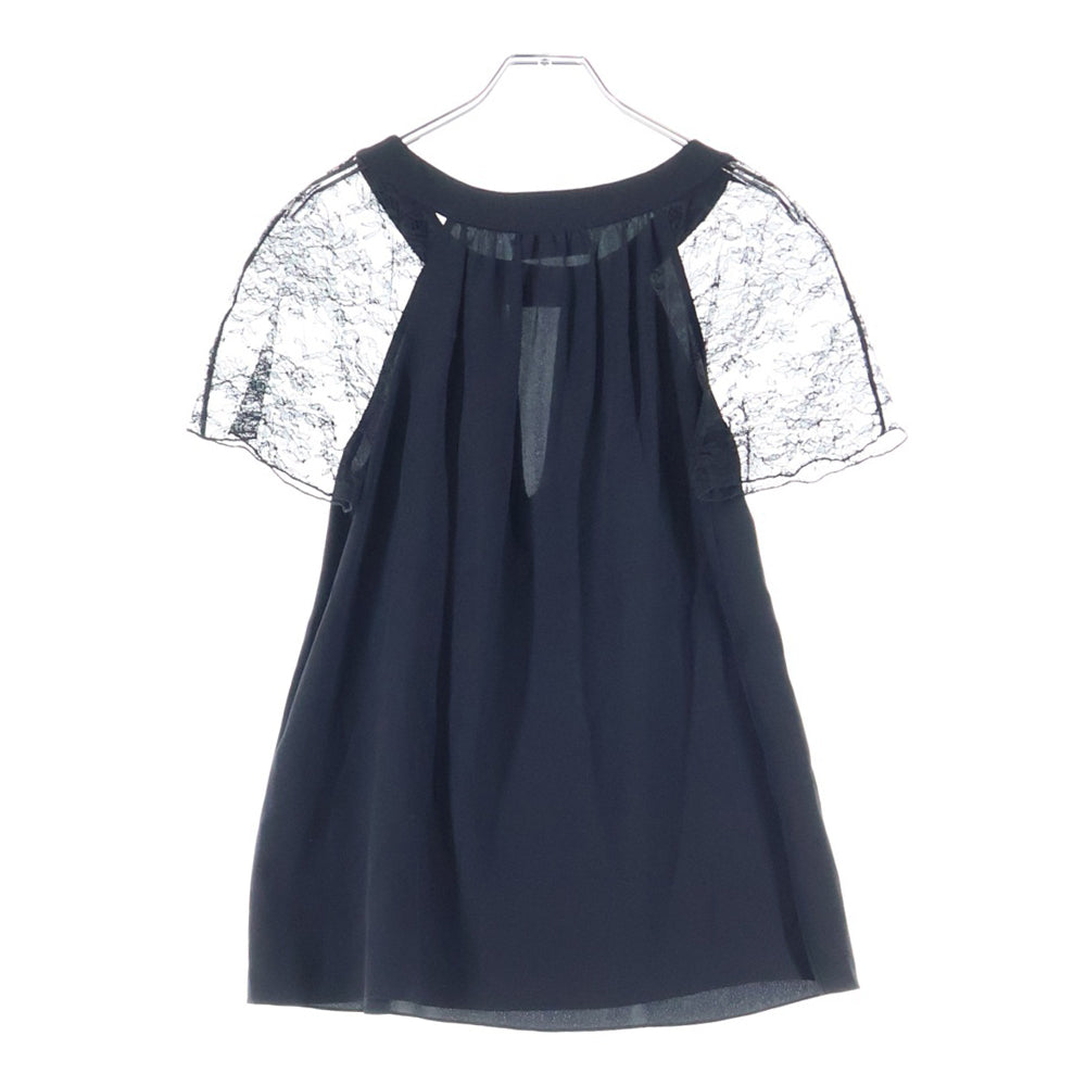 LANVIN(ランバン) レース シルク ブラウス レディース ブラック
