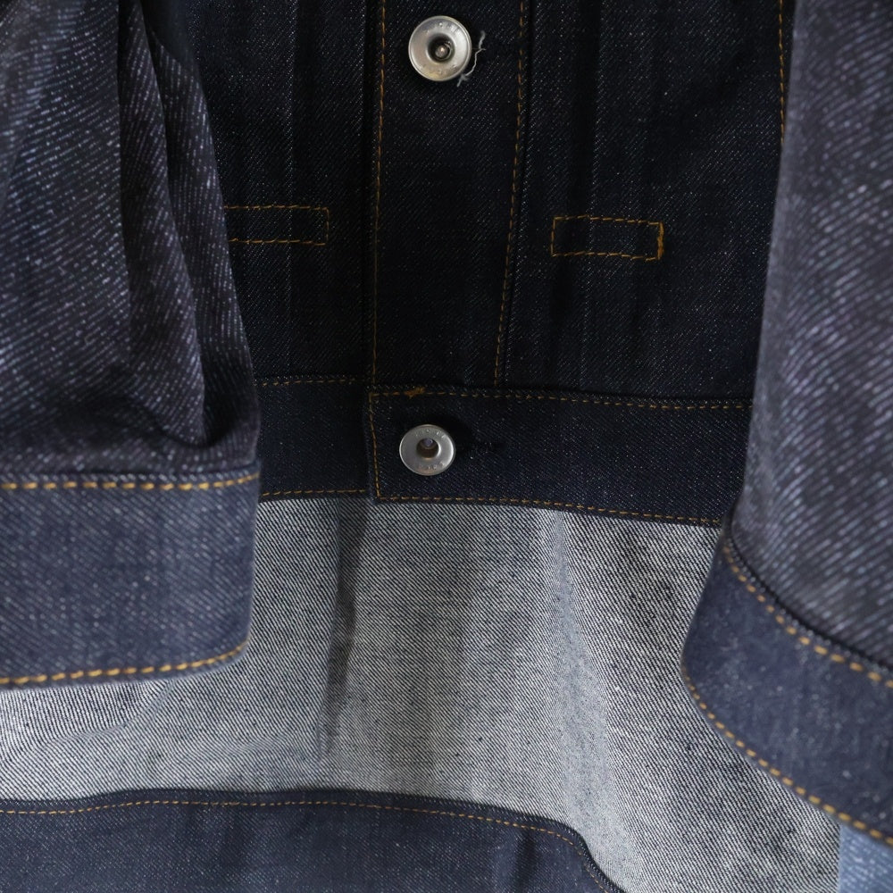 Sacai(サカイ) 25SS Denim Mix Shirt デニムミックスシャツ ドッキング インディゴ レディース 25-07715