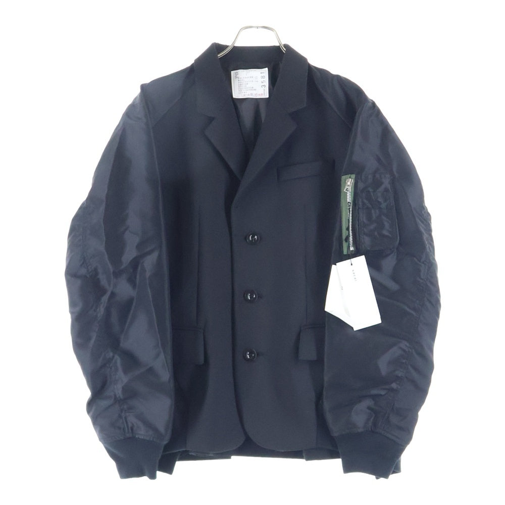 Sacai(サカイ) ボンディングミックステーラードジャケット ブラック 25-03581M