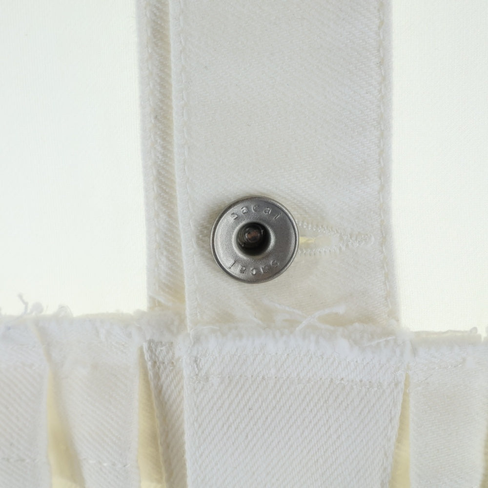 Sacai(サカイ) 25SS Denim Mix Shirt デニムミックスシャツ ドッキング ホワイト レディース 25-07715