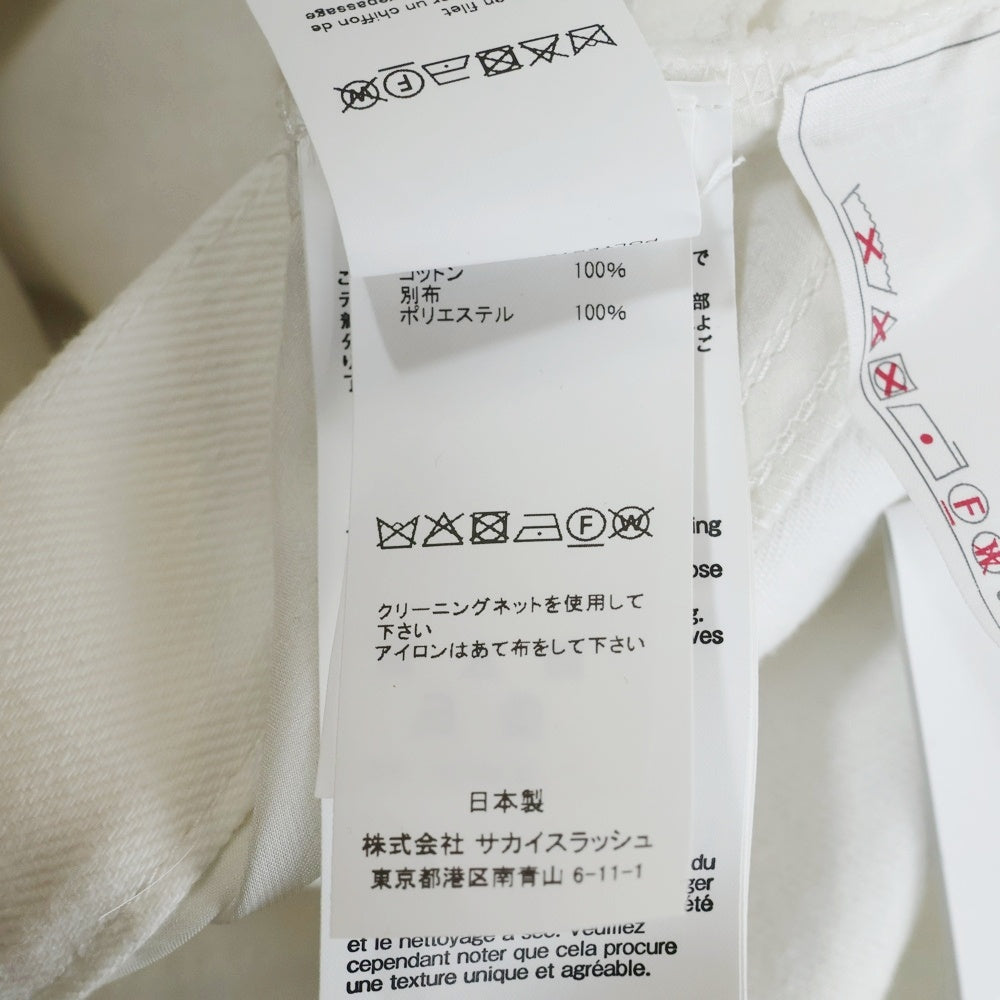 Sacai(サカイ) 25SS Denim Mix Shirt デニムミックスシャツ ドッキング ホワイト レディース 25-07715