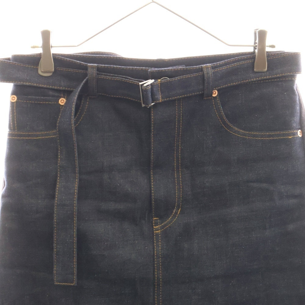 Sacai(サカイ) 25SS DENIM SKIRT デニムドッキング プリーツスカート インディゴ レディース 25-07829