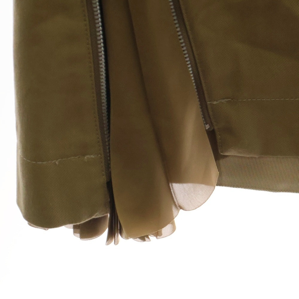 Sacai(サカイ) 25SS Cotton Chino Skirt コットン チノ スカート ベージュ レディース 25-08270