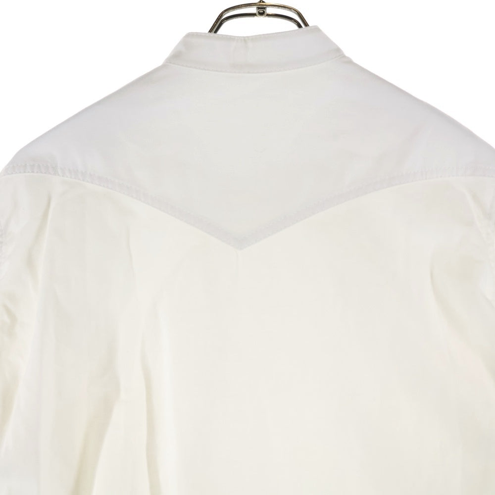 Sacai(サカイ) 25SS POPELINE X KNIT PULLOVER ポプリン ニットドッキング 半袖ニットセーター レディース ホワイト 25-07722