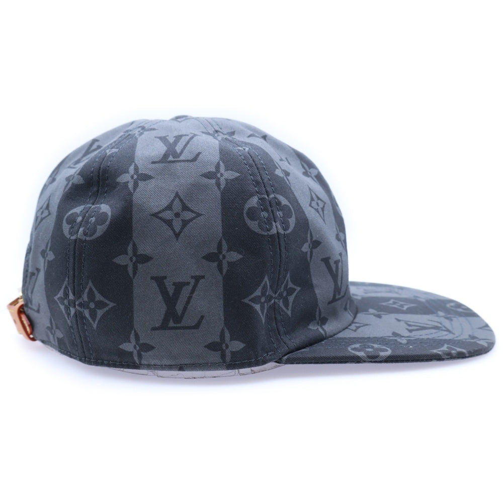 LOUIS VUITTON(ルイヴィトン) ×NIGO ニゴ ストライプ モノグラムキャップ ブラック/グレー MP3258