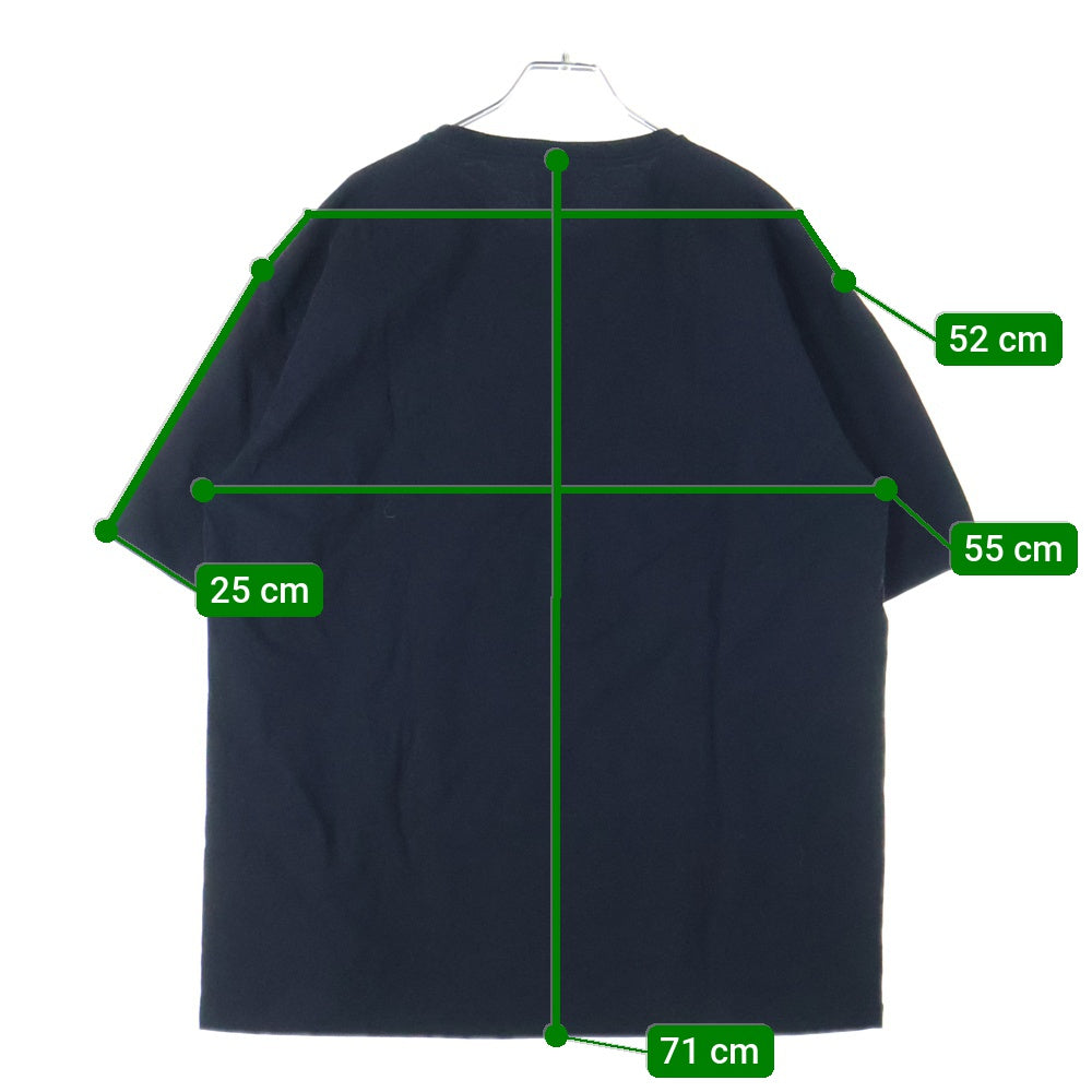 WACKO MARIA(ワコマリア) WASHED HEAVY WEIGHT T-SHIRT ロゴプリントクルーネック半袖Tシャツ ブラック