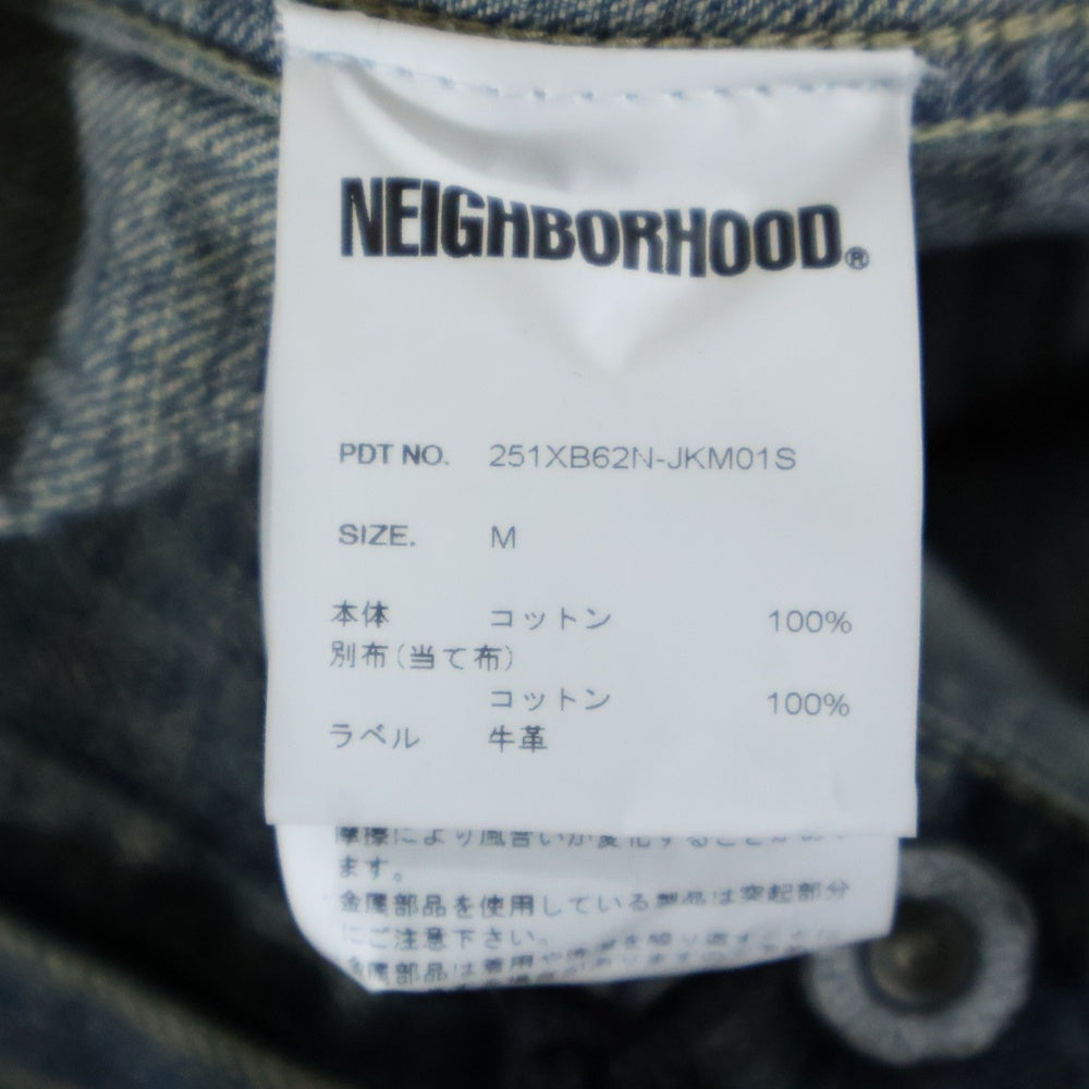 NEIGHBORHOOD(ネイバーフッド) 25AW×PALACE SAVAGE DENIM JACKET パレス デニムジャケット ブラック 251XB62N-JKM01S