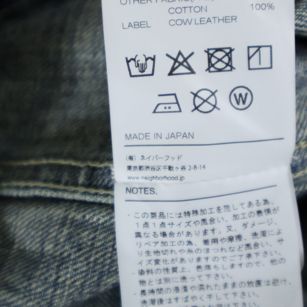 NEIGHBORHOOD(ネイバーフッド) 25AW×PALACE SAVAGE DENIM JACKET パレス デニムジャケット ブラック 251XB62N-JKM01S