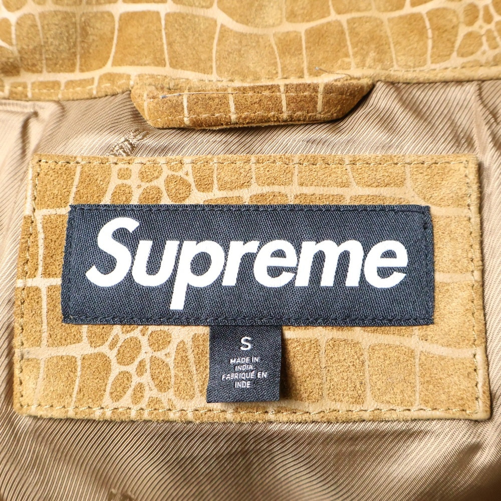 SUPREME(シュプリーム) 24AW Suede Work Jacket Croc スエード ジップアップジャケットワークジャケット クロック ブラウン