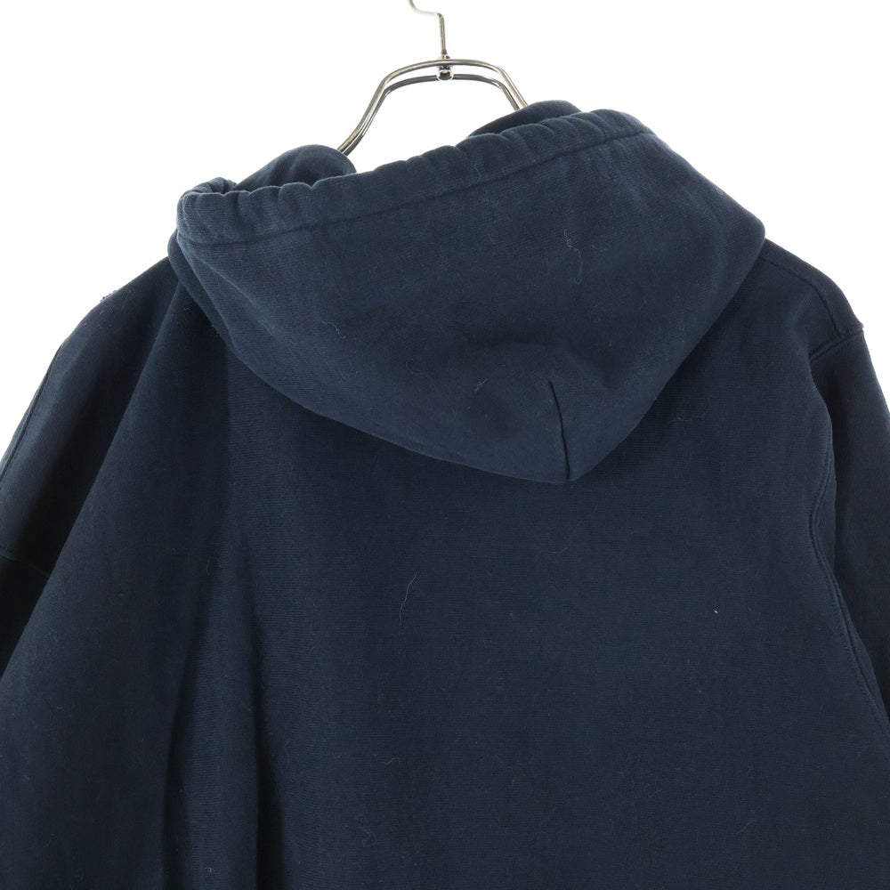 VETEMENTS(ヴェトモン) 17SS ×Champion WSS17CH4 ダメージ加工フードパッチデザインパーカー ブラック