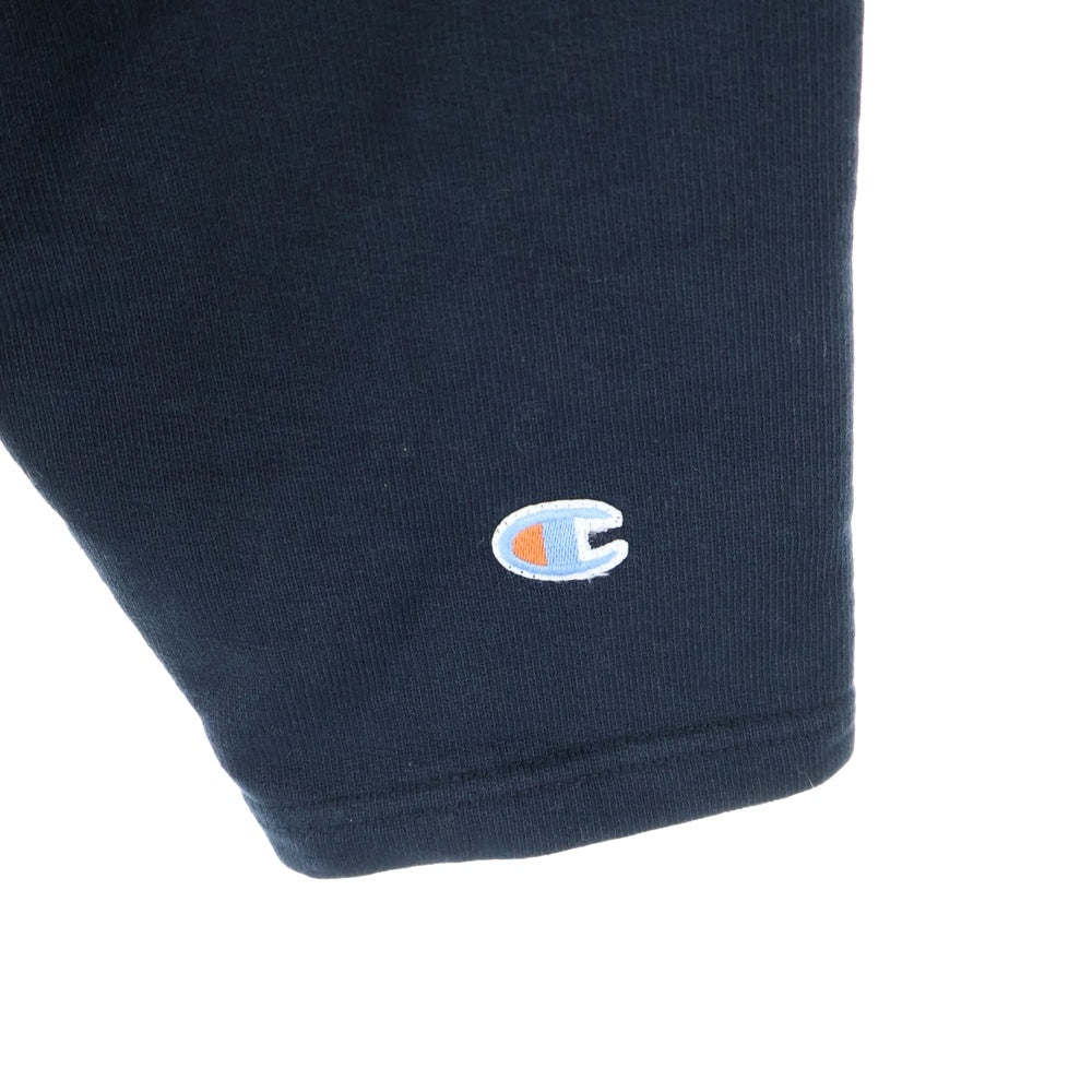 VETEMENTS(ヴェトモン) 17SS ×Champion WSS17CH4 ダメージ加工フードパッチデザインパーカー ブラック