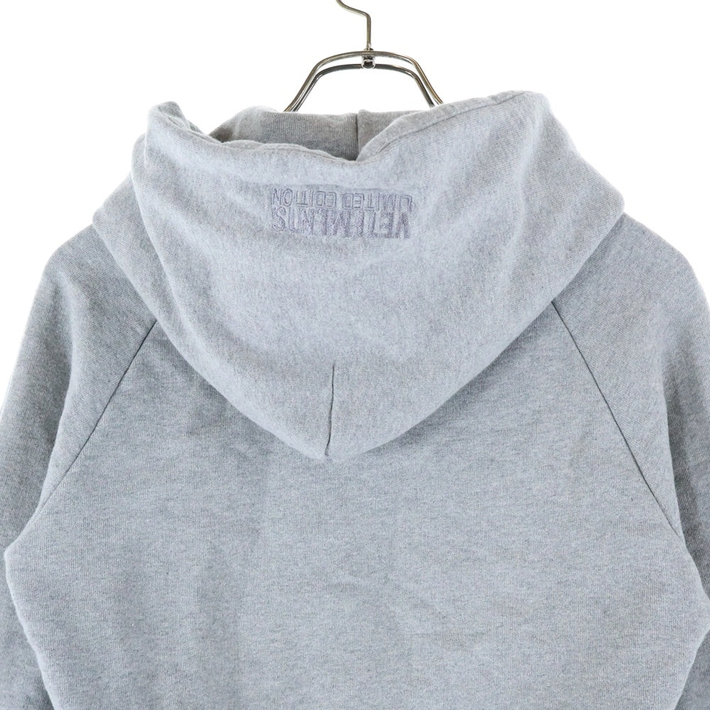 VETEMENTS(ヴェトモン) 24SS Flared Sleeve Cropped Hoodie ショートフーディ フレアロングスリーブ グレー