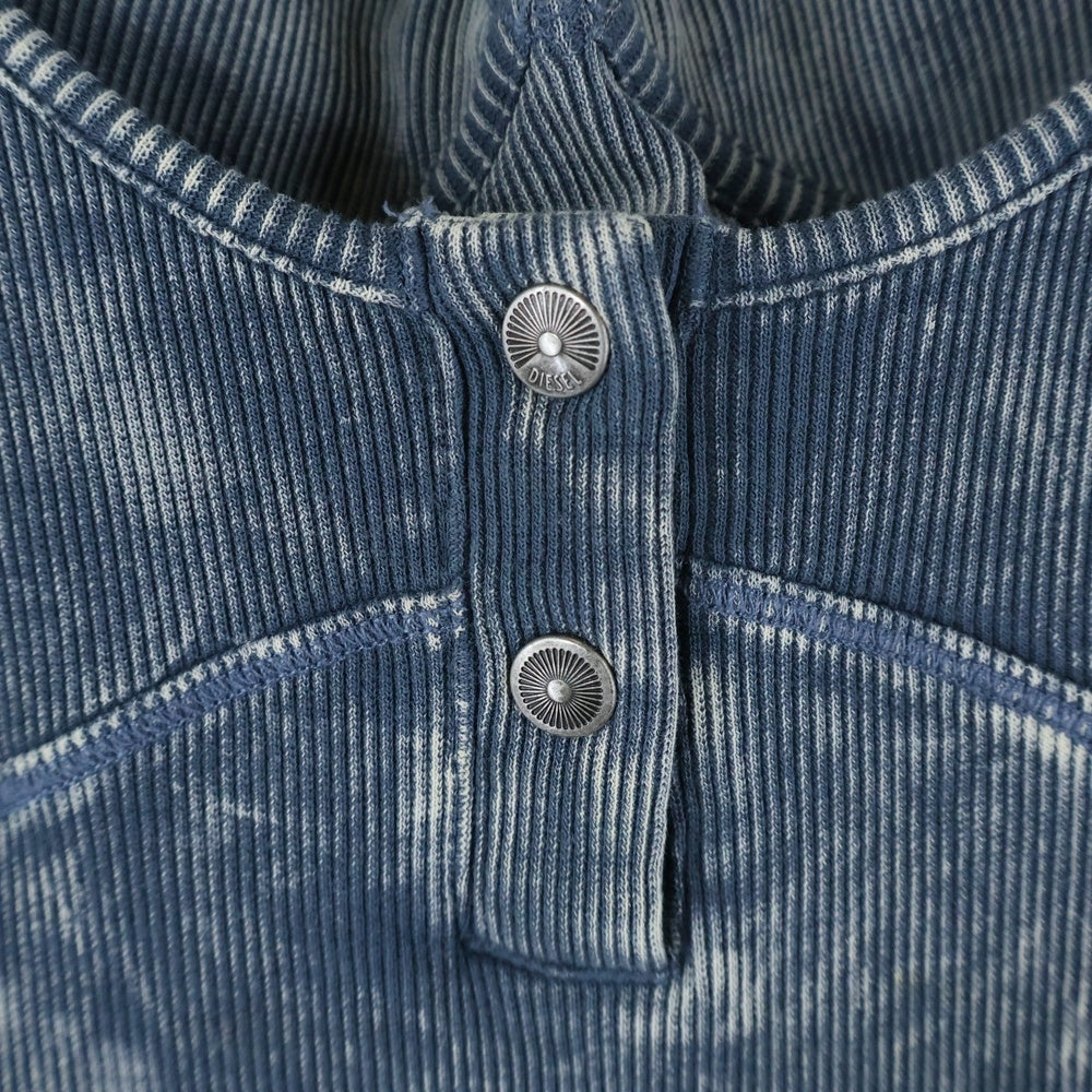 DIESEL(ディーゼル) BRANETTE リブ タイト ドレス ワンピース カットソー 長袖 ストレッチ ブルー