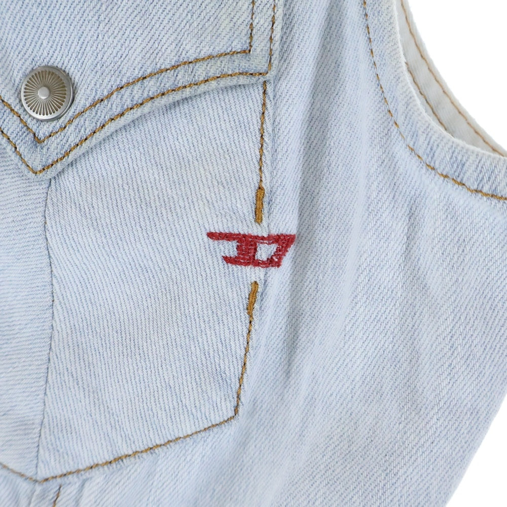 DIESEL(ディーゼル) DE-GLO-F デニムノースリワンピース インディゴ