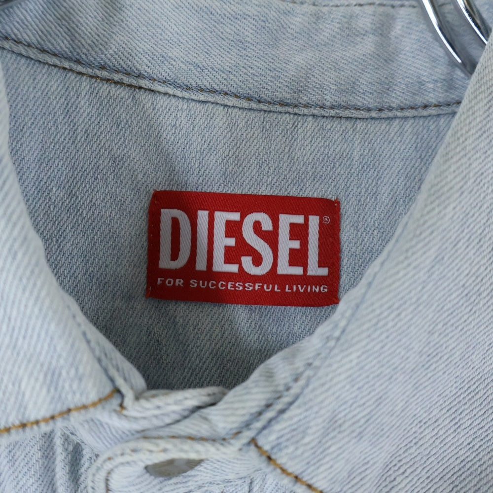 DIESEL(ディーゼル) DE-GLO-F デニムノースリワンピース インディゴ