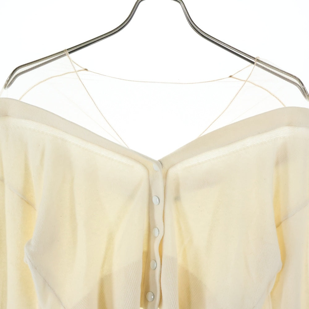 ALEXANDER WANG(アレキサンダーワン) 袖ビジュー ニットカーディガン アイボリー レディース