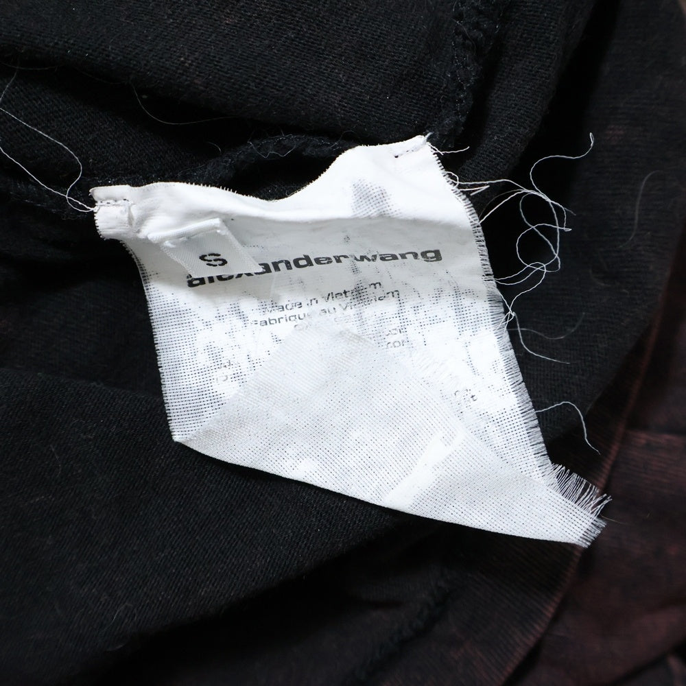 ALEXANDER WANG(アレキサンダーワン) ロゴプリント クルーネック半袖Tシャツ ブラック/レッド