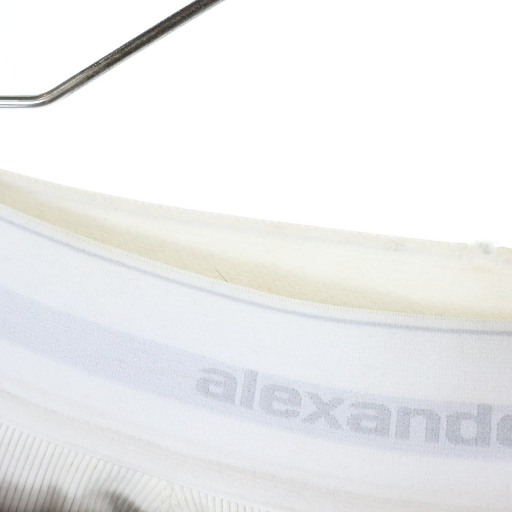 ALEXANDER WANG(アレキサンダーワン) ダブルウエストワイドレッグスウェットパンツ ブラック 4CC1244349