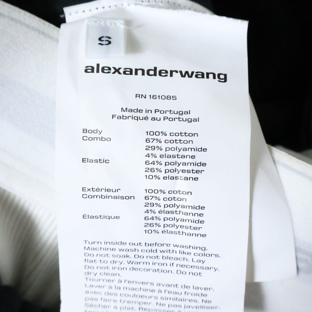 ALEXANDER WANG(アレキサンダーワン) ダブルウエストワイドレッグスウェットパンツ ブラック 4CC1244349