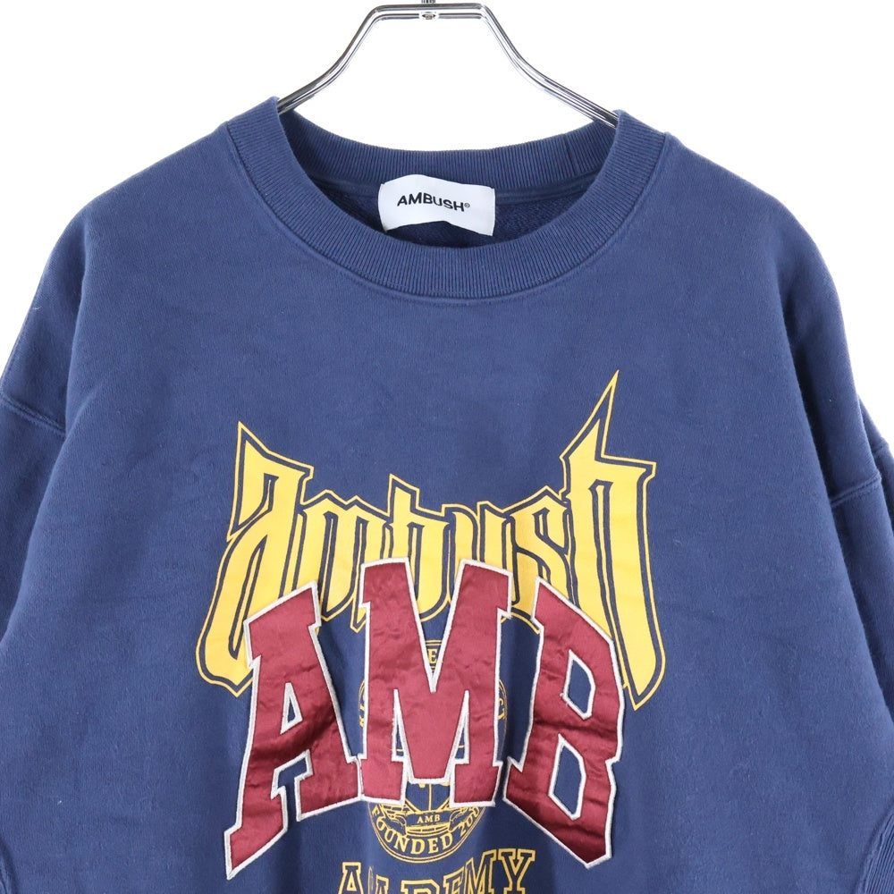 AMBUSH(アンブッシュ) ロゴプリント トレーナー カットソー ブルー 12115455