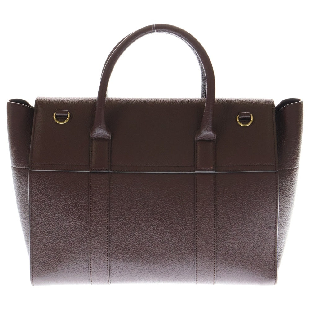 Mulberry(マルベリー) ベイズウォーター 2WAY レザー ハンドバッグ ショルダーバッグ ゴールド金具 ボルドー