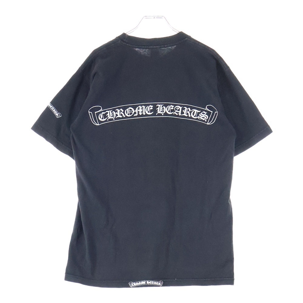 CHROME HEARTS(クロムハーツ) OLD オールドモデル バックホースシュー ダガープリントポケット 半袖Tシャツ カットソー ブラック
