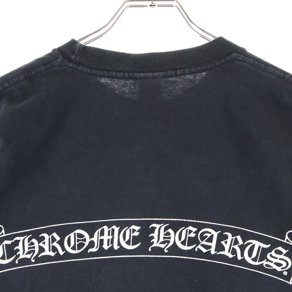 CHROME HEARTS(クロムハーツ) OLD オールドモデル バックホースシュー ダガープリントポケット 半袖Tシャツ カットソー ブラック