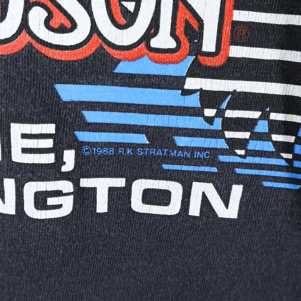 HARLEY DAVIDSON(ハーレーダビッドソン) Bar&Shield Flames L/S TEE バーアンドシールド フレイムス 袖ファイヤー 長袖Tシャツ クルーネックカットソー ブラック/ブルー