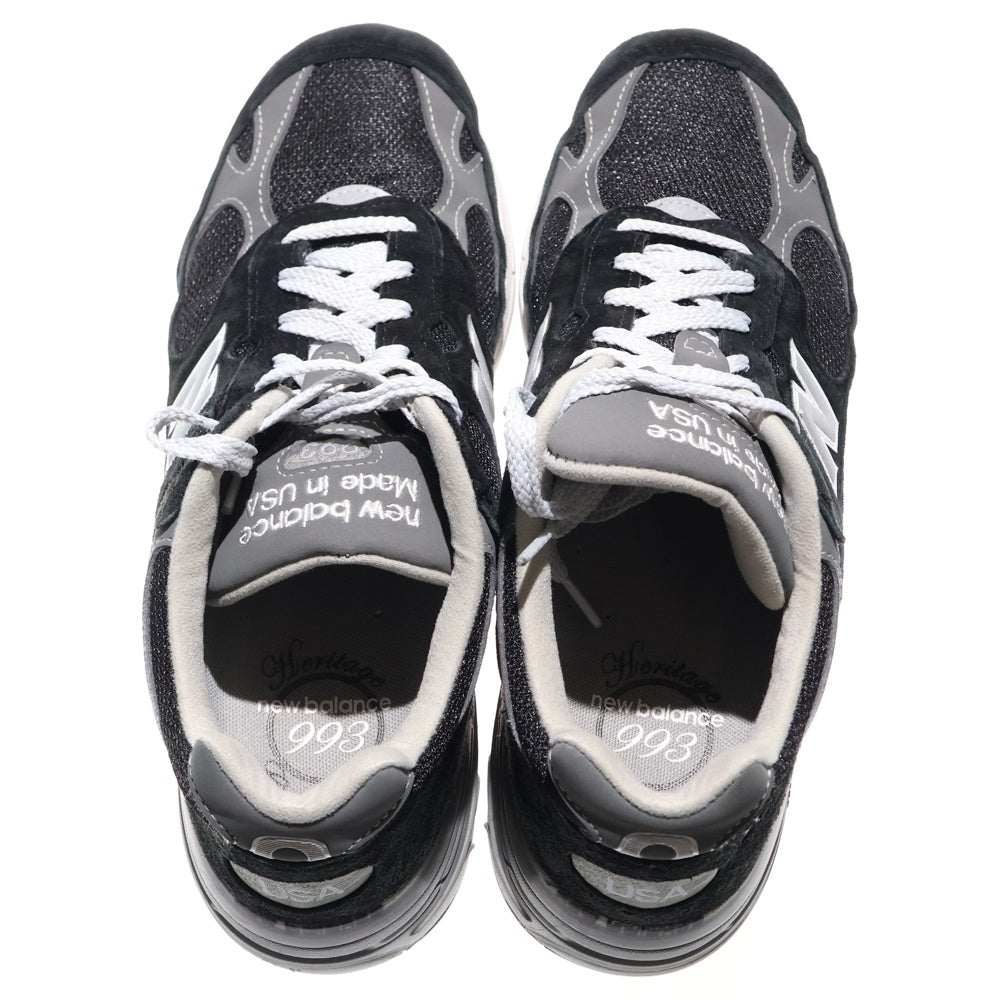 New Balance(ニューバランス) MR993BK Made in USA スエード メッシュローカットスニーカー ブラック US10/28cm